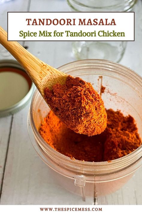 Elevate your favorite dishes with our authentic Tandoori Masala – a perfect blend of aromatic spices for rich, smoky flavor made at home! Tandoori Seasoning Recipe, Tandoori Spice Recipe, Tandoori Masala Recipe, French Fry Seasoning, Butter Chicken Curry, Spice Blends Recipes, Tandoori Masala, Masala Spice, Spice Mix Recipes