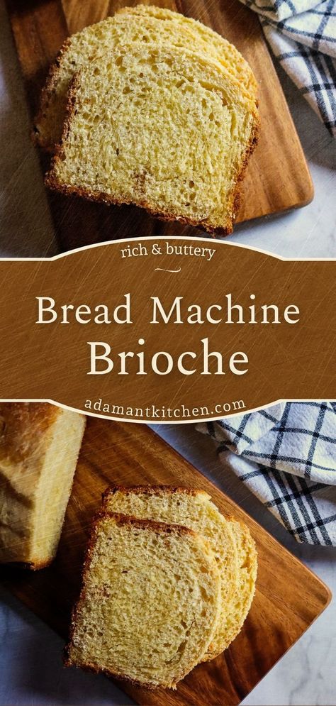 One Pound Bread Machine Recipes, Bread Maker Brioche, Bread Machine Brioche Recipe, Bread Machine Brioche, Brioche Bread Machine, Homemade Brioche Bread, Breadmaker Recipes, Bread Machine Recipes Sweet, Brioche Bread Recipe