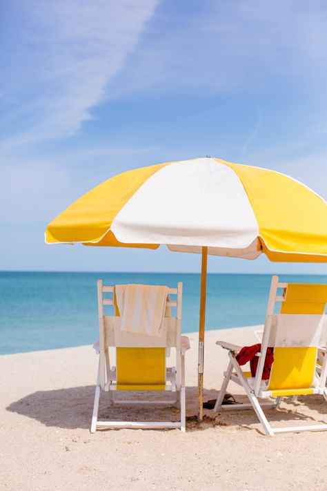 Summer Scenes, Summer Yellow, College Prep, Beach Chair, Beach Umbrella, Vacation Mode, Beach Aesthetic, Mellow Yellow, Zen Garden