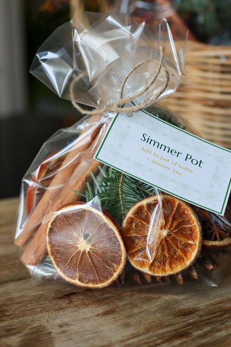 Simmer Pot Gift — Silvertooth Home Dried Orange Wrapping Ideas, Simmer Pot For Happiness, Xmas Potpourri Gift, Diy Gifts For Holidays, Diy Holiday Simmer Pot Gift, Simmer Pot Neighbor Gift, Holiday Simmer Pot Kits, Cranberry Orange Potpourri Stove Gift, Summer Pot Gift Ideas