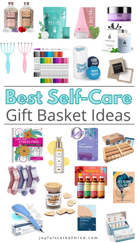 Unwind in style with over 40+ must-have self-care gift basket ideas! Treat yourself to a spa day at home or create a unique and thoughtful gift for someone special.🎁🛁 Healing Box Ideas, Diy Self Care Kit Ideas, Facial Basket Gift Ideas, Diy Selfcare Gift Basket, Self Care Goodie Bags Gift Ideas, Spa Night Gift Basket, Pamper Kit Gift Basket Ideas, Bath Set Gift Basket Diy, Elderly Gift Basket Ideas Nursing Homes