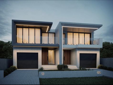 Exterior House Design, Townhouse Apartments, Terrace Building, Double House, Townhouse Exterior, Two Story House Design, Australia House, Modern Townhouse, Duplex Design