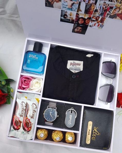 Shirt box hamper 👔❤️ #hampers #shirthamper #shirtboxhamper #combo #combooffer Hamper Box For Boyfriend, Surprise Idea For Boyfriend, Photo Hampers Ideas, Hamper Gift Ideas For Him, Gift Hamper Ideas For Husband, Diy Gift Hampers For Men, Best Gift Ideas For Husband, Diy Gift For Husband Anniversary, Gift For Men Birthday