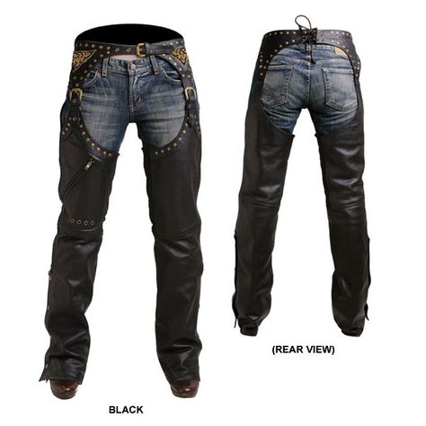 Really love these ones! Cowboy Reference, Cowboy Oc, Cowboy Chaps, Harley Davidson Merchandise, Motorcycle Chaps, Cowboy Pants, Cowboy Aesthetic, Estilo Country, Cool Bike Accessories