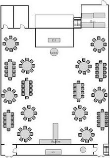 I kinda like the idea of mixing rectangular and circular tables. Fill whole reception area like this. Wedding Floor Plan, Wedding Table Layouts, Wedding Reception Layout, Reception Layout, Wedding Reception Seating, Reception Seating, Reception Area, Tables And Chairs, Table Set Up