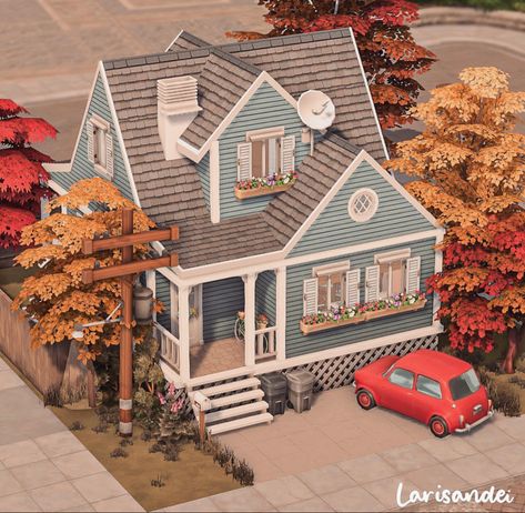 The Sims 4 Builds, Ts4 Builds, Sims 4 Builds, Sims 4 Houses Layout, Suburban Home, Sims Houses, Sims 4 House Plans, Sims 4 House Building, Diy House Plans