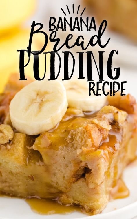 Banana Bread Pudding - Spaceships and Laser Beams Bread Pudding Recipe Easy, Banana Bread Recipe Easy Moist, Best Bread Pudding Recipe, Banana Desserts, Delicious Banana Bread, Banana Bread Pudding, Banana Fritters, Bread Puddings, Homemade Banana Bread