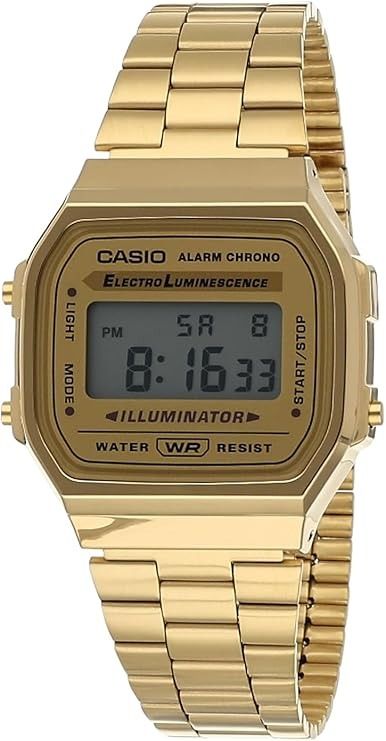 Casio Men's A168WG-9EF Gold Stainless-Steel Quartz Watch with Digital Dial : Amazon.ca: Clothing, Shoes & Accessories Casio A168, Classic Watch Women, Casio Classic, Gold Watches Women, Unisex Watches, Kids Watches, Classic Watches, Mens Gold, Stainless Steel Band