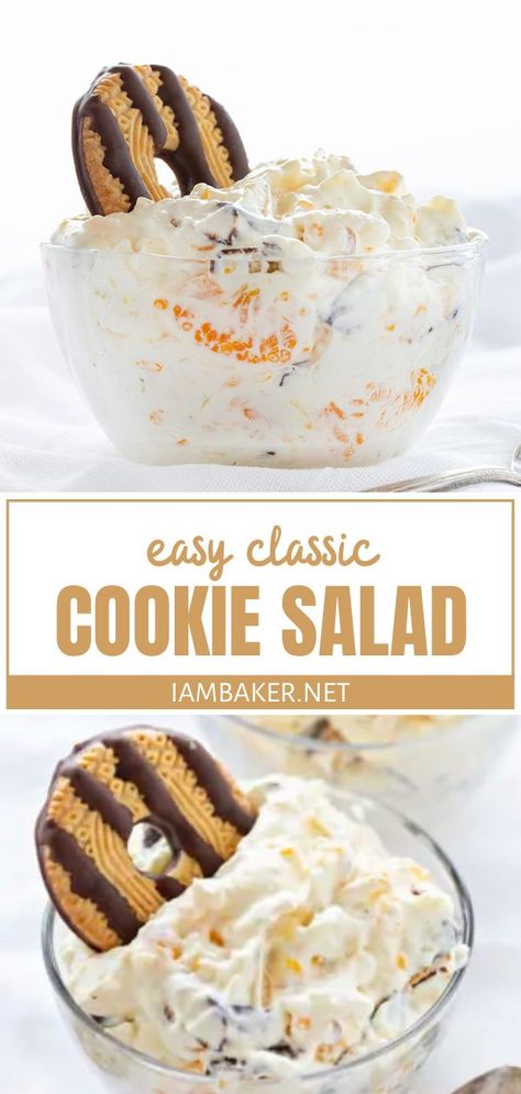 Spaghetti Torte, Strawberry Pretzel Salad Recipe, Cookie Salad, Fudge Stripe Cookies, Tarte Vegan, Summer Cookie, Cool Whip Desserts, Fluff Recipe, Trifle Dish