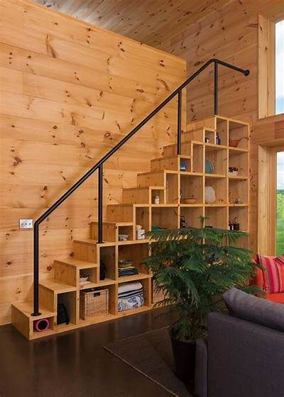 Small Staircase Ideas, Loft Stairs Ideas, Small Space Stairs, Small Space Staircase, Space Saving Staircase, Rustic Staircase, Loft Staircase, Small Staircase, Tiny House Stairs