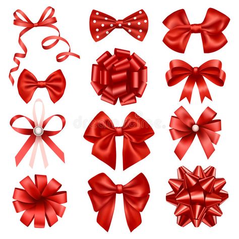 Download Red ribbon bows stock vector. Image of elegant, handmade - 39759383 Christmas Marketing, Bow Vector, Bow Art, Bow Clipart, Red Pictures, Flyer Design Inspiration, Presentation Design Template, Vintage Collage, Banner Printing