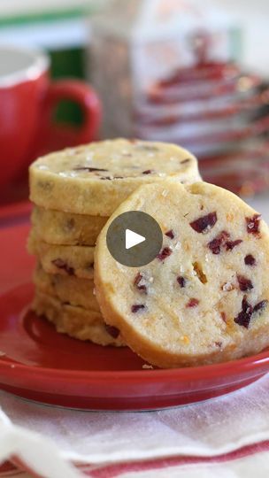 Dry Cranberries, Cranberry Treats, Cookies Cranberry, Orange Shortbread, Cranberry Orange Shortbread Cookies, Cranberry Orange Cookies, Cranberry Dessert, Scones Easy, Orange Cookies