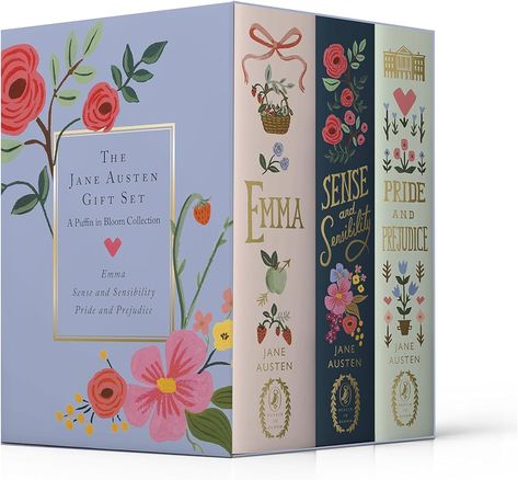 The Jane Austen Gift Set: A Puffin in Bloom Collection: Austen, Jane: 9780593623688: Books - Amazon.ca Puffin In Bloom, Chasing Paper, Jane Austen Gifts, Sense And Sensibility, Jane Austin, Book Baskets, Regency Romance, The Body Book, Summer Books