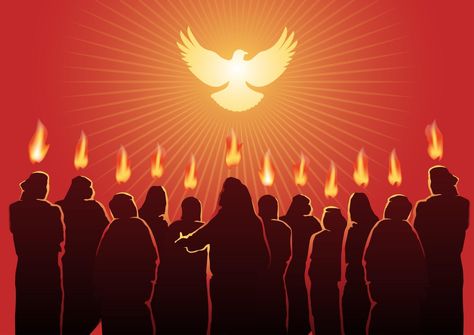 Pentecost Sunday Holy Spirit Holy Spirit Images, Holly Spirit, Pentecost Sunday, Biblical Artwork, Bible Artwork, Sunday Worship, Jesus And Mary Pictures, Pictures Of Jesus Christ, Church Graphic Design