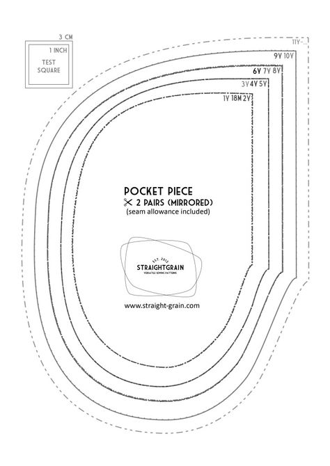 Skirt Pocket Pattern Template, Pocket Pattern Template, Pocket Template, Pocket Ideas, Projector Sewing, Tips Menjahit, Sew Ideas, Sewing Pockets, Sewing Templates