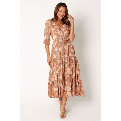 Petal And Pup Womens Kelda Dress : Target Petal And Pup, Mid Length Sleeves, Essential Dress, Resort Dresses, Usa Dresses, Linen Style, Gathered Skirt, Fit Dress, Floral Midi Dress