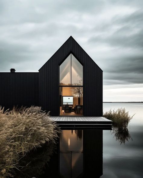 Minimal Houses, Nordic House, Chalet Design, Minimal Architecture, Casa Country, Architecture Magazines, Shed Homes, Modern Barn, Modern Cabin