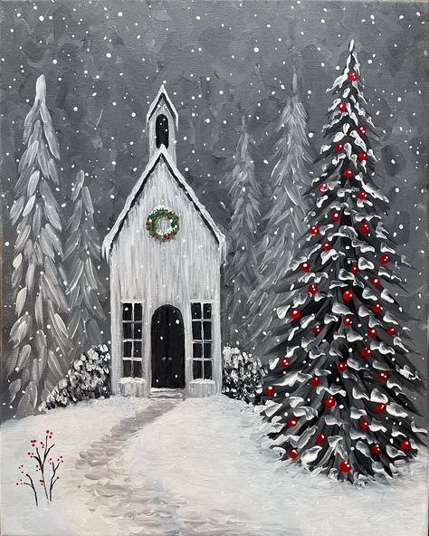 Diy christmas paintings