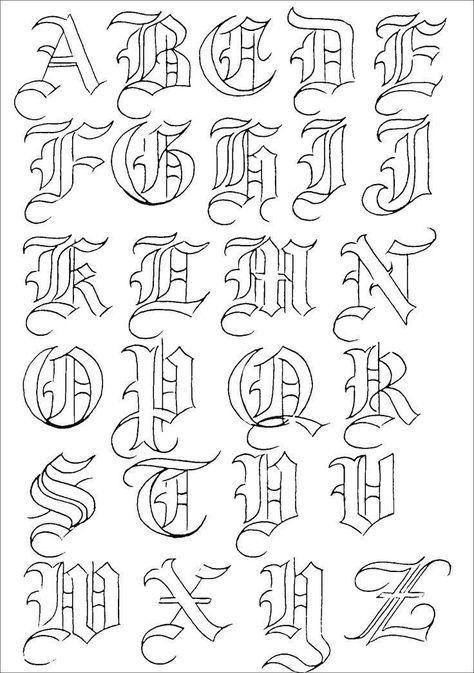 Old English alphabet letters in a modern font, perfect for designing logos, branding, packaging, and other creative Cursive Lettering Alphabet, Fonts Alphabet Old English, Cholo Lettering Alphabet, Bold Fonts Alphabet, Alphabet Old English, Alphabet Design Fonts, Medieval Calligraphy, Fancy Fonts Alphabet, Cursive Fonts Alphabet