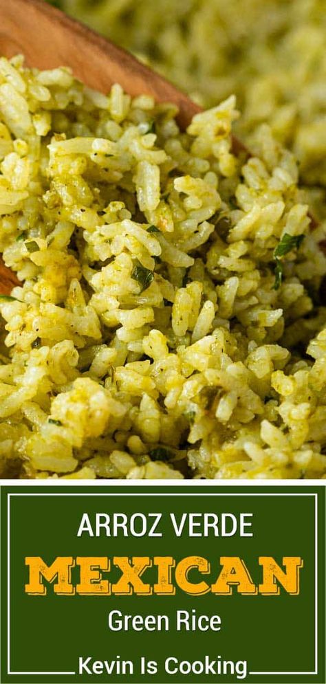 Verde Rice Recipe, Mexican Green Rice, Rice With Green Chilies, Tomatillo Rice, Chili Rice Recipe, Green Chili Rice, Green Chile Rice, Green Rice Recipe, Rice Ideas