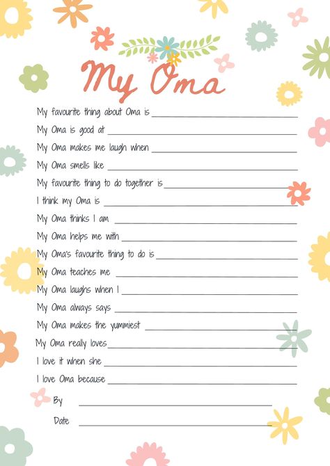 Mimi Birthday, Nana Birthday, Mother's Day Activities, Mom Printable, Scrapbook Quotes, Craft Activity, Nana Gifts, Mothers Day Crafts, All About Me!