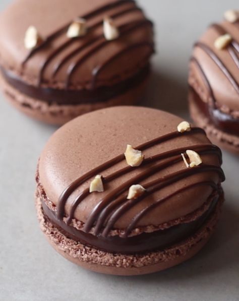 Dark Chocolate Macarons Recipe - Matt Adlard Matt Adlard, Chocolate Coconut Macaroons, French Macaroon Recipes, Macarons Macaroons, Chocolate Macarons, Coconut Macaroons Recipe, Macaron Filling, Chocolate Macaroons, Chocolate Ganache Filling