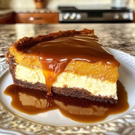 Pumpkin Caramel Cheesecake, Carmel Cheesecake, Butter Caramel Sauce, Cheesecake Caramel, Butter Caramel, Caramel Cheesecake, Snack Board, Pumpkin Caramel, Think Food