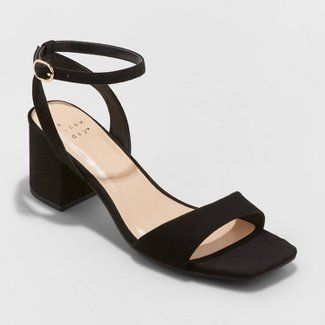 High Heels & Pumps : Target Target Heels, Single Clothes, Wide Width Heels, Black Heels Low, Pretty Sandals, Strappy Block Heels, Ankle Strap Block Heel, Short Heels, Black Block Heels