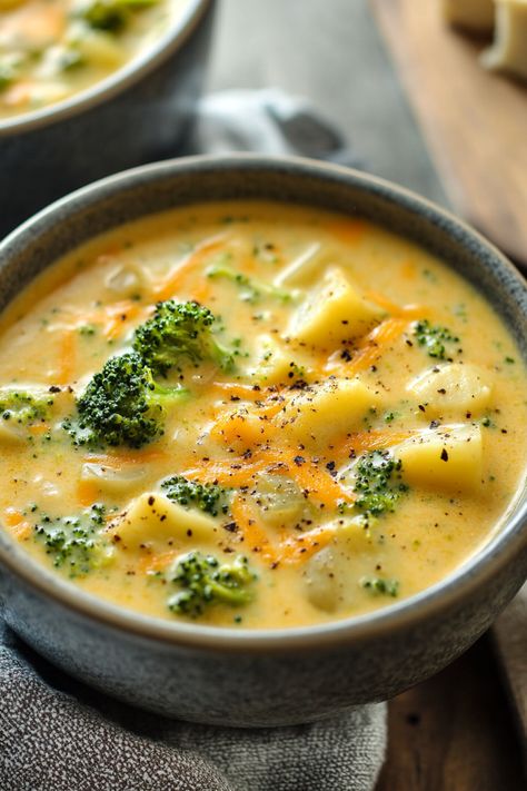 Loaded Broccoli Potato Soup Crockpot, Loaded Broccoli Potato Soup, Crockpot Potato Broccoli Cheddar Soup, Potato Broccoli Cheddar Soup, Cheddar Broccoli Potato Soup, Broccoli Potato Cheese Soup, Crockpot Broccoli, Potato Cheddar Soup, Broccoli And Cheese Soup