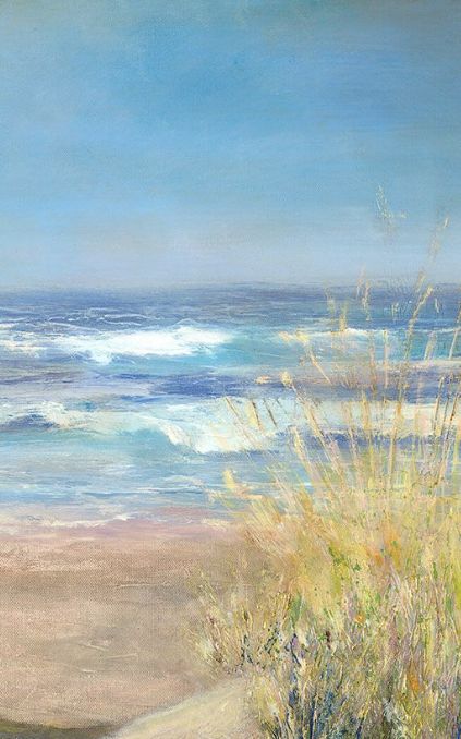 Paint On Canvas For Beginners, Canvas Art Ideas, Ocean Landscape Painting, Beach Scene Painting, Seascapes Art, Beach Art Painting, Large Canvas Painting, Canvas For Beginners, Canvas Painting Ideas