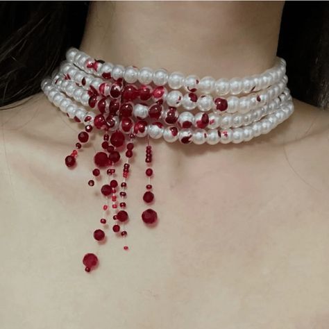 1pc, Gothic Pearl Necklace Choker, Creative Halloween Blood Drop Tassel Clavicle Necklace For Women Girls, Woman Girl Jewery, Holiday Gifts, Girlfriend Gifts, Jewelry Gift, Birthday Gifts, Mother's Day Gifts, Party Favors https://share.temu.com/tfy4EuyWcRA via @shoptemu Halloween Cosplay Women, Girl With Pearl Earring, Pearl Necklace Choker, Blood Drop, Elven Jewelry, Viral On Tiktok, Pearl Necklace Designs, Mother Birthday Gifts, Girl Jewelry