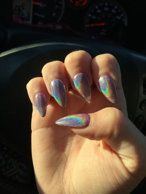 Got these for a music festival, one of my favorite sets ever!! 🦄 #holographic Nails Music Festival, Music Fest Nails, Music Festival Nails Acrylic, Bonnaroo Nails, Coachella Nails 2023, Edm Festival Nails, Festival Nails Coachella, Rave Nails Festivals, Music Festival Nails