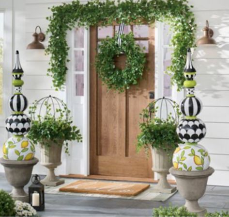 Ivy Wreath, Ivy Garland, Sense Of Life, Grandin Road, Yellow Accents, Mackenzie Childs, Grey Stone, Lush Green, White Patterns