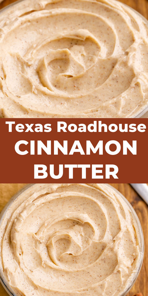 cinnamon butter on a rustic table whipped in a glass jar Copycat Texas Roadhouse Cinnamon Butter, Heavy Cream Butter Recipe, Copycat Cinnamon Butter Texas Roadhouse, Texas Road House Butter Recipe, Honey Cinnamon Butter Texas Roadhouse, Texas Roadhouse Honey Cinnamon Butter, Butter From Texas Roadhouse, Tx Roadhouse Butter, Texas Road House Butter Cinnamon