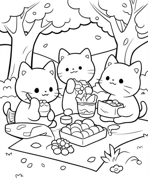 This free coloring page is a part of ‘Cute Cat Coloring Book’ on the Amazon KDP website. Click to visit. See you! Chibi Coloring Pages, Hello Kitty Colouring Pages, Camp Activities, Chibi Sketch, Color Sheets, Cat Coloring, Cat Coloring Book, Barbie Coloring Pages, Kitty Coloring