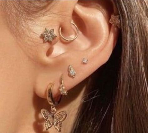 Ušný Piercing, Ear Peircings, Daith Piercing Jewelry, Cool Ear Piercings, Pretty Ear Piercings, Cool Piercings, Cute Ear Piercings, Cheap Jewelry, Girly Jewelry