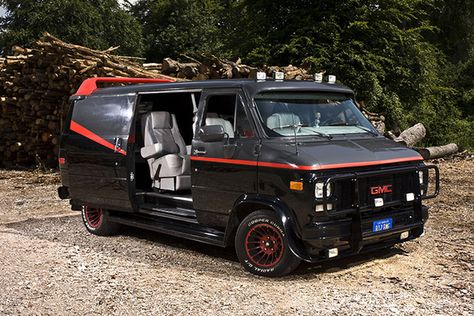 The A-Team Van | 12 Of The Most Badass Movie Vehicles Of All Time Famous Movie Cars, A Team Van, Famous Vehicles, Kangoo Camper, Gmc Vans, Tv Cars, Chevy Van, Cool Vans, Pt Cruiser