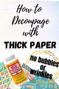 Decoupage Using Magazines, Modge Podge Scrapbook Paper On Wood, Scrapbook Paper Decoupage, Decoupage On Rocks, How To Use Decoupage Paper, Tissue Paper For Decoupage, Decoupage Jars Diy, How To Decopauge, How To Decopauge With Napkins