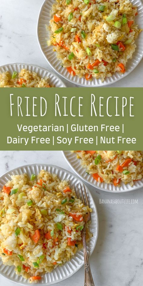 fried rice recipe Gluten Free Ingredients, Soy And Gluten Free Recipes, Meal Prep Gluten Free Dairy Free, Dairy Free Dinner Recipes For Kids, Df Gf Recipes Dinner, Dairy Gluten Free Dinner, Dairy Free Rice Recipes, Soy Free Gluten Free Recipes, Dairy Free Nut Free Recipes