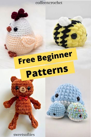 10 Free Beginner Crochet Patterns You Have to Try #2 - AbiesCustomDesigns Free Downloadable Crochet Patterns, Beginner Amigurumi Pattern Free, Beginner Crochet Amigurumi, Crochet Buddies, Free Beginner Crochet Patterns, Beginner Haken, Beginner Crochet Patterns, Easy Beginner Crochet Patterns, Crochet Project Free