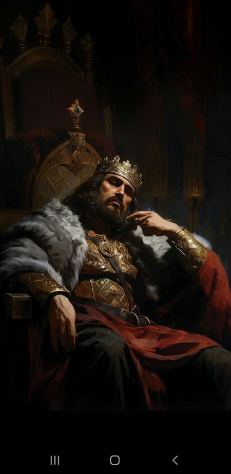 English People, King Picture, King Painting, Realistic Oil Painting, Character Inspiration Male, Fantasy Portraits, King Art, Historical Art, High Fantasy