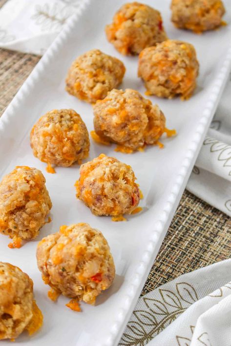 Easy Sausage Balls, Red Lobster Biscuit Mix, Bisquick Sausage, Cheese Sausage Balls, Cream Cheese Sausage, Sausage Ball, Sausage Balls Bisquick, Palmetto Cheese, Cream Cheese Sausage Balls