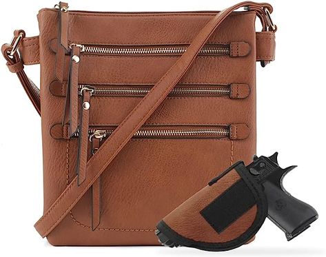 JESSIE & JAMES Double Compartment Multi-Zipper Triple Zip Pockets Concealed Carry Crossbody Bag with Lock and Key Jessie James, Weekend Travel Bags, Handmade Jewelry Bracelets, Hand Draw, Wallet Gifts, Lock And Key, Womens Crossbody Bag, Purses Crossbody, Travel Bags