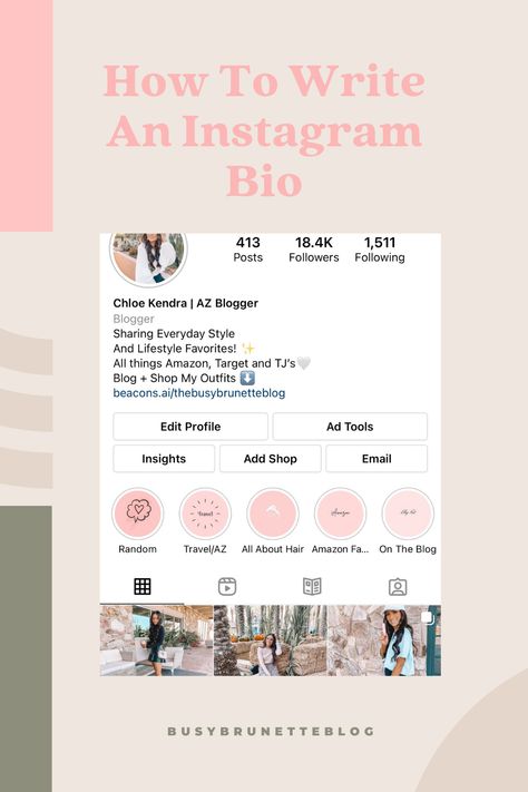 #instagram #bios #instagramtips #instagramhighlights #instagrammarketing #blogger #bloggingtips Bio For Bloggers Instagram, Personal Instagram Bio Examples, Instagram Bios, Bio On Instagram, Edit Profile, Instagram Bio, Instagram Tips, Instagram Marketing, Blogging Tips