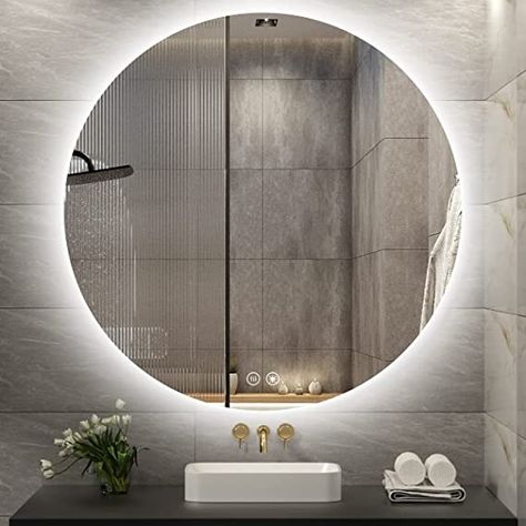 Backlit Bathroom Mirror, Bathroom Mirror Design, Led Bathroom Lights, Light Mirror, Bathroom Mirror Lights, Mirror With Led Lights, Mirror Design Wall, Led Bathroom, Bathroom Mirrors