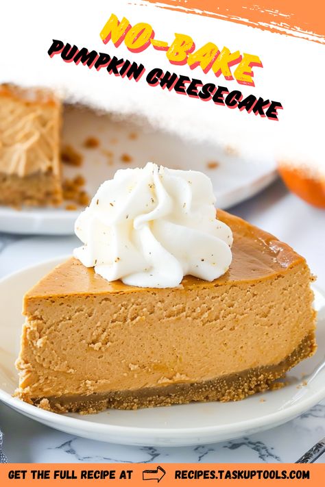 Indulge in the rich flavors of fall with this easy No-Bake Pumpkin Cheesecake recipe. Perfect for holiday gatherings or a cozy night in, this creamy dessert combines the delightful taste of pumpkin with a smooth cheesecake base, all without the need for baking. Discover how to create a stunning graham cracker crust, and learn tips for achieving that perfect texture. Whether you're a baking novice or a seasoned pro, this recipe will impress your guests and satisfy your cravings. Pin this for your next autumn celebration Pumpkin Cheesecake No Sour Cream, Pumpkin Cheesecake Premade Crust, Pumpkin Cheesecake Recipes Easy No Bake, Pumpkin No Bake Cheesecake, Pumpkin Cheesecake No Bake, Grahm Cracker Crust, Easy No Bake Pumpkin Cheesecake, Smooth Cheesecake, Cheesecake Base