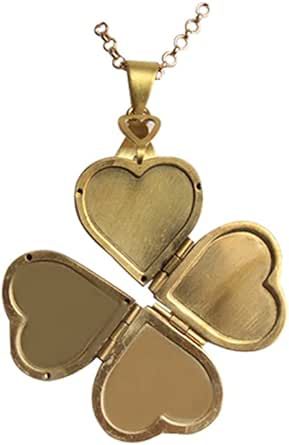 Baby Luggage, Photo Locket Necklace, Gold Locket, Four Leaves, Photo Locket, Four Leaf, Heart Locket, Leaf Clover, Four Leaf Clover