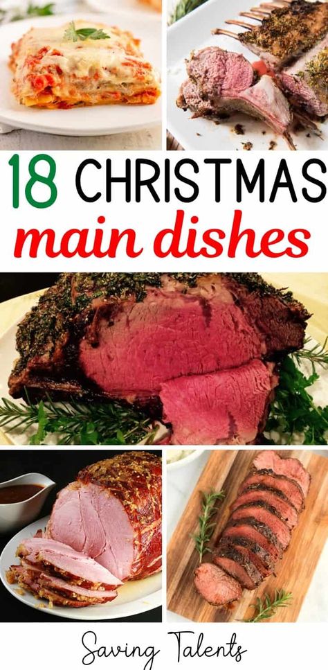 Throwing a Christmas dinner party or cooking a special Christmas Eve dinner?  Here are some delicious recipe ideas for Christmas dinner this holiday season!  These ideas for main dishes will make your Christmas dinner or Christmas party a success! Natal, Christmas Eve Dinner, Main Dishes For Dinner, Christmas Dinner Main Course, Ideas For Christmas Dinner, Dishes For Dinner, Christmas Main Dishes, Holiday Dinner Recipes, Christmas Main