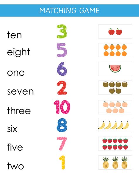 Download the Number matching game. Count and match worksheet for preschool kids. Educational game. Math activity. Counting practice 39955314 royalty-free Vector from Vecteezy for your project and explore over a million other vectors, icons and clipart graphics! Matching Numbers 1-20 Worksheet, Counting Matching Worksheet, Matching Quantity To Number Activities, Count Worksheets Preschool, Match Numbers Worksheet, Match The Numbers Worksheet, Numbers Matching Worksheet, Matching Numbers Preschool, Number Matching Activities