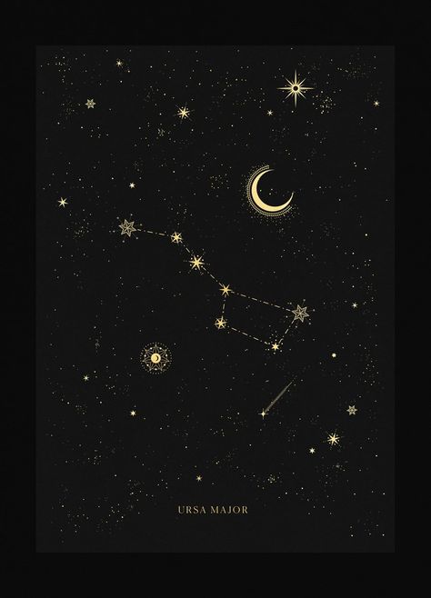 Ursa Major Constellation Ursa Major Constellation, The Big Dipper, Libra Constellation, Ursa Minor, Constellation Art, Constellation Tattoo, Ursa Major, Big Dipper, Constellation Tattoos